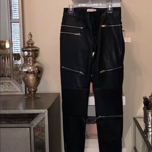 Zara size XS pleather  Moto pants never worn!